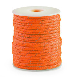 Snur Cordelina Paracord (7x3 fire) cu fir reflectorizant 25mx4mm Rezistenta Orange 8359 2