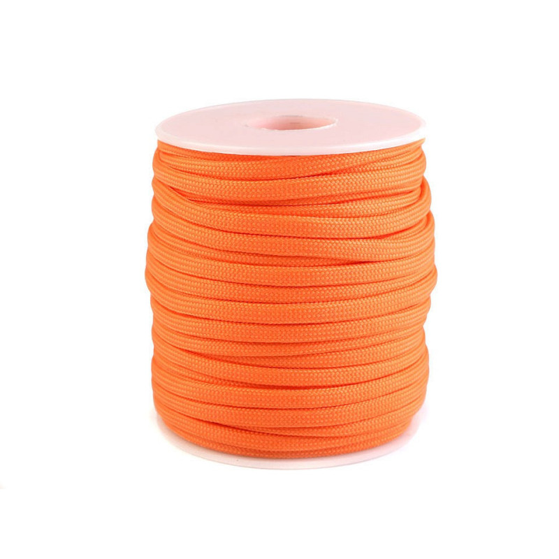Snur Cordelina Paracord (7x3 fire) 25mx4mm Rezistenta Portocaliu 7269