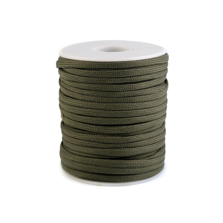 Snur Cordelina Paracord (7x3 fire) 25mx4mm Rezistenta Verde Kaki 4487 1741