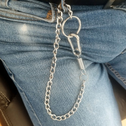 Lant gros cu Snaphook, arc si inel 38cm Albainox 09989 2