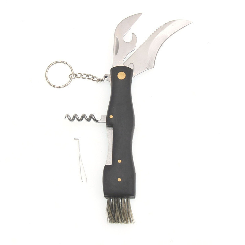 Briceag Ciuperci cu Husa Lemn Lama 7.3cm Inox Albainox Spania 10592