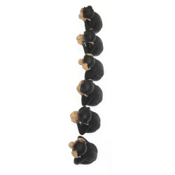 Set 6 figurine maimute intelepte, Nu vad, Nu aud, Nu vorbesc, 9cm, decorat 360grade Tole 10 Imperial 39710 2