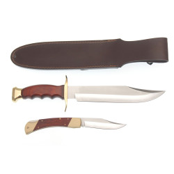 Set Cutit si Briceag Vanator Lama 22cm Muela BW-22N 2
