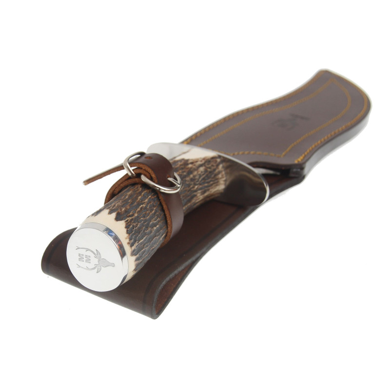 Cutit Cercetas / Vanator, Lama 23cm, Teaca Piele, Muela LOBO-23A