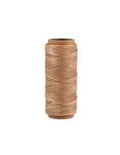 Ata de cusut piele, cerata, poliester, 50m,1 mm grosime, Bej Aloe 240045 28732