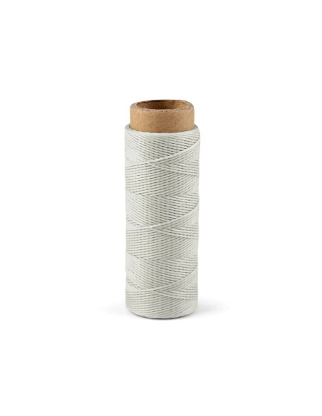 Ata de cusut piele, cerata, poliester, 50m,1 mm grosime, Alb Zapada 240045 28725