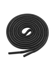 Sireturi Outyman Rotunde Cerate din bumbac pentru incaltaminte eleganta sau sport, Inguste, 3mm, 100cm, Negru, OA0307