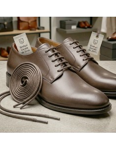 Sireturi Outyman Rotunde Cerate pentru incaltaminte eleganta sau sport, Inguste, 3mm, 100cm, Maro, OA0309 2