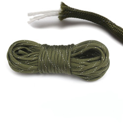 Outyman Cordelina Paracord (7x3 fire) cu fir reflectorizant 10mx4mm Rezistenta kaki OA0051