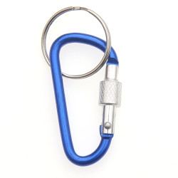 Albainox Mini Carabina cu inel si blocare 3.5mm Albastra 4.6x2.4cm 09837