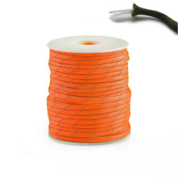 Snur Cordelina Paracord (7x3 fire) cu fir reflectorizant 25mx4mm Rezistenta Orange 8359