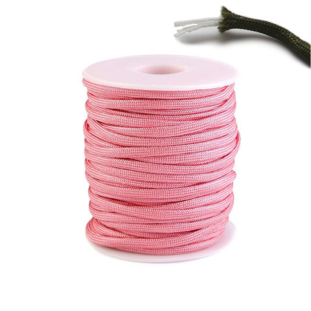 Snur Cordelina Paracord (7x3 fire) 25mx4mm Rezistenta Roz Deschis 7252