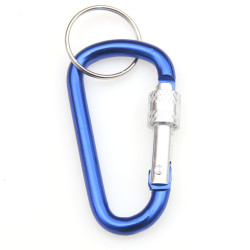 Albainox Mini Carabina cu inel si blocare 5mm Albastra 6.2x3.5cm 09839