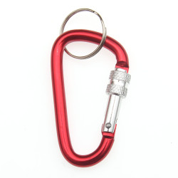 Albainox Mini Carabina cu inel si blocare 6mm Rosie 6.5x3.7cm 09839M