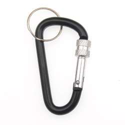 Albainox Mini Carabina cu inel si blocare 6mm Neagra 6.5x3.7cm 09839M