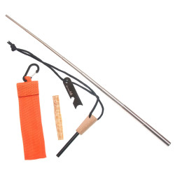 Outyman Set Amnar / Cremene Pai Metalic, Lemn Rasinos, Teaca cu carabiniera 11 in 1 XXL 70 x 8mm OA0036