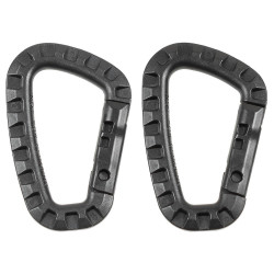 Set 2 bucati Carabina, Carabiniere Plastic Negru 8.5x5.6cm MFH 27531A