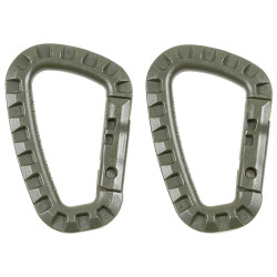 Set 2 bucati Carabina, Carabiniere Plastic OD Green 8.5x5.6cm MFH 27531B