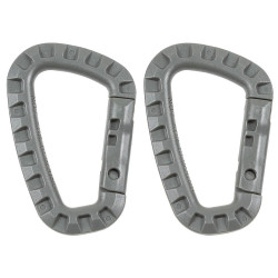 Set 2 bucati Carabina, Carabiniere Plastic Gri 8.5x5.6cm MFH 27531D