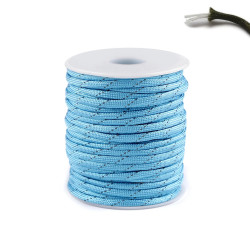 Snur Cordelina Paracord (7x3 fire) cu fir reflectorizant 25mx4mm Rezistenta Albastru Deschis 0658