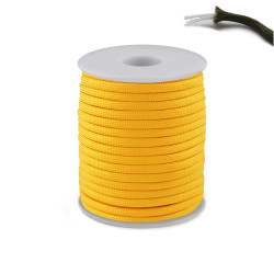 Snur Cordelina Paracord (7x3 fire) 25mx4mm Rezistenta Galben Mustar Deschis 3197