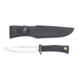 Cutit Cercetas / Vanator, teaca, Lama inox 12cm, Muela 25-12