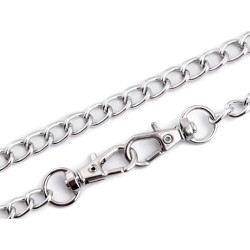 Lant cu carabina, de 120x0.6cm Nichel 780909 7138