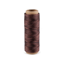 Ata de cusut piele, cerata, poliester, 50m,1 mm grosime, Maro Inchis 240045 65837