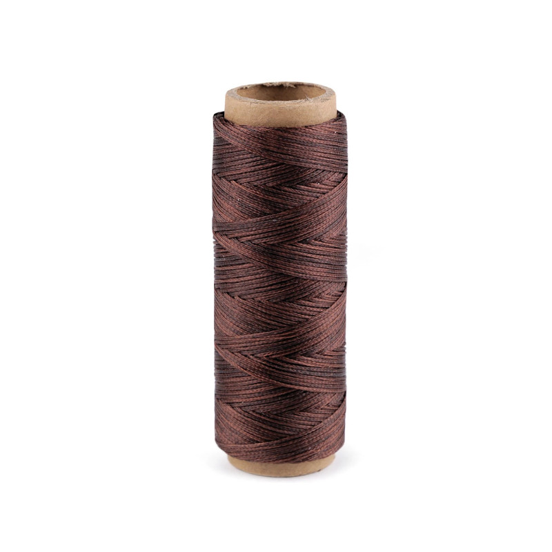 Ata de cusut piele, cerata, poliester, 50m,1 mm grosime, Maro Inchis 240045 65837