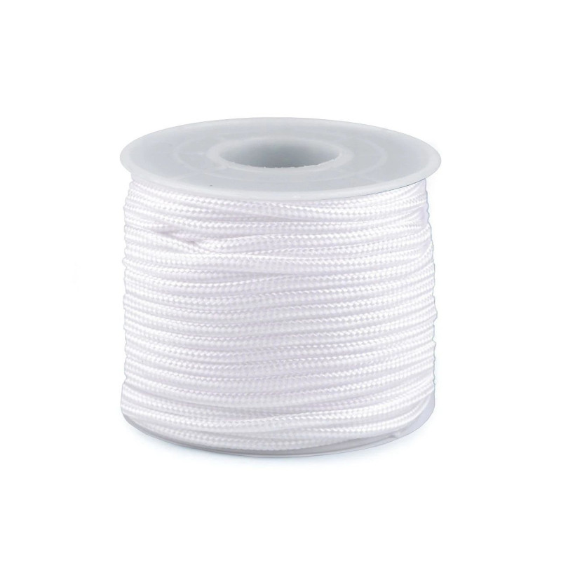Snur Cordelina Paracord (cu miez) 25mx2.5mm Rezistenta Alb 310374 10431