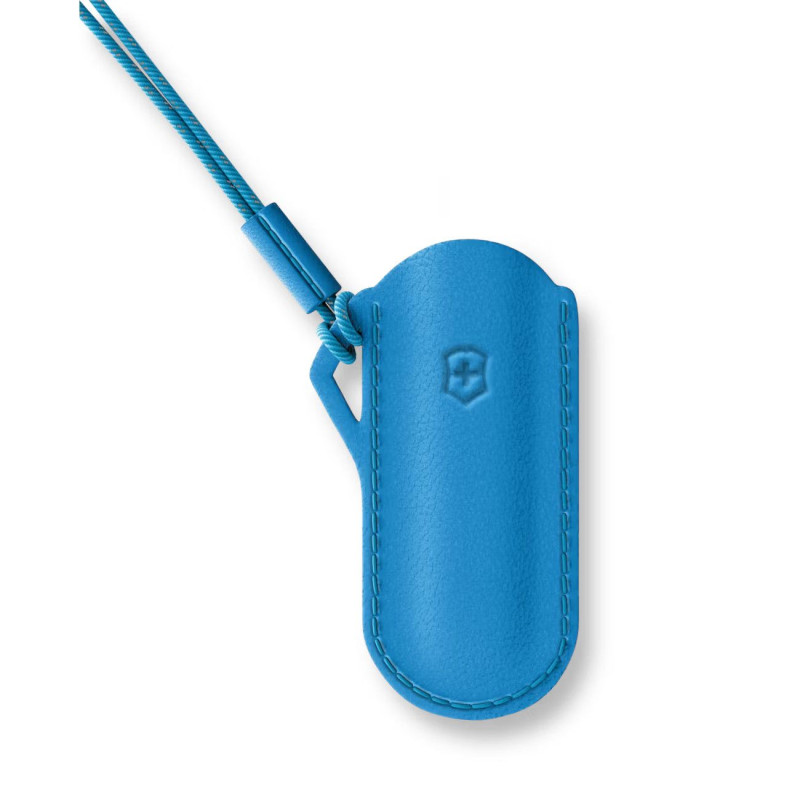 Teaca Victorinox, Piele cu prindere la gat, pentru bricege mici de 58mm, Summer Rain, 4.0670.2